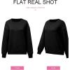 imageSHEWIN Womens Oversized Sweatshirt Fall Fashion 2024 Long Sleeve Tops Casual Crewneck Sweatshirts with PocketsBlack