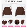 imageSHEWIN Womens Oversized Sweatshirt Fall Fashion 2024 Long Sleeve Tops Casual Crewneck Sweatshirts with PocketsCoffee