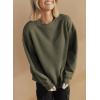imageSHEWIN Womens Oversized Sweatshirt Fall Fashion 2024 Long Sleeve Tops Casual Crewneck Sweatshirts with PocketsJungle Green