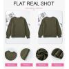 imageSHEWIN Womens Oversized Sweatshirt Fall Fashion 2024 Long Sleeve Tops Casual Crewneck Sweatshirts with PocketsJungle Green