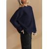 imageSHEWIN Womens Oversized Sweatshirt Fall Fashion 2024 Long Sleeve Tops Casual Crewneck Sweatshirts with PocketsNavy Blue