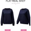 imageSHEWIN Womens Oversized Sweatshirt Fall Fashion 2024 Long Sleeve Tops Casual Crewneck Sweatshirts with PocketsNavy Blue
