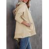 imageSHEWIN Womens Oversized Sweatshirt Hoodies Casual Button V Neck Hooded Pullover Tops with PocketBkhaki