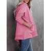 imageSHEWIN Womens Oversized Sweatshirt Hoodies Casual Button V Neck Hooded Pullover Tops with PocketBpink