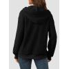 imageSHEWIN Womens Quarter Zip Hoodies Oversized Sweatshirt Long Sleeve Lightweight Pullover TopsBlack