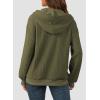 imageSHEWIN Womens Quarter Zip Hoodies Oversized Sweatshirt Long Sleeve Lightweight Pullover TopsJungle Green