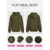 imageSHEWIN Womens Quarter Zip Hoodies Oversized Sweatshirt Long Sleeve Lightweight Pullover TopsJungle Green