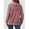imageSHEWIN Womens Quarter Zip Hoodies Oversized Sweatshirt Long Sleeve Lightweight Pullover TopsPink