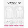 imageSHEWIN Womens Quarter Zip Hoodies Oversized Sweatshirt Long Sleeve Lightweight Pullover TopsWhite