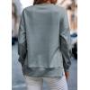 imageSHEWIN Womens Sweatshirt Casual Long Sleeve Lightweight Pullover Tops Loose Crewneck Sweatshirts with Side SlitD Haze Blue