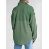 imageSHEWIN Womens Sweatshirt Casual Waffle Knit Half Zip Pullover Loose Long Sleeve Tops Fall Outfit Clothes 2024Green