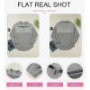 imageSHEWIN Womens Sweatshirt Casual Waffle Knit Half Zip Pullover Loose Long Sleeve Tops Fall Outfit Clothes 2024Light Grey