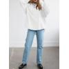 imageSHEWIN Womens Sweatshirt Casual Waffle Knit Half Zip Pullover Loose Long Sleeve Tops Fall Outfit Clothes 2024White