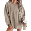 imageSHEWIN Women Casual Oversized Long Sleeve Crewneck Sweatshirts Pullover Tops SXXLKhaki
