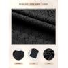 imageSHEWIN Sweaters for Women Casual Crew Neck Long Sleeve Crochet Pullover Tops SweaterBlack