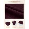 imageSHEWIN Sweaters for Women Casual Crew Neck Long Sleeve Crochet Pullover Tops SweaterBurgundy
