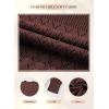 imageSHEWIN Sweaters for Women Casual Crew Neck Long Sleeve Crochet Pullover Tops SweaterCoffee