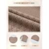 imageSHEWIN Sweaters for Women Casual Crew Neck Long Sleeve Crochet Pullover Tops SweaterLight Beige