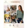 imageSHEWIN Sweaters for Women Casual Crew Neck Long Sleeve Crochet Pullover Tops SweaterMist Green