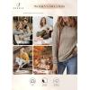 imageSHEWIN Sweaters for Women Casual Crew Neck Long Sleeve Crochet Pullover Tops SweaterSmoke Gray