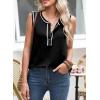 imageSHEWIN Tank Tops for Women 2025 Causal Sleeveless V Neck T Shirts Womens Summer TopsA1black
