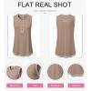 imageSHEWIN Tank Tops for Women 2025 Causal Sleeveless V Neck T Shirts Womens Summer TopsA1light French Beige