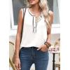 imageSHEWIN Tank Tops for Women 2025 Causal Sleeveless V Neck T Shirts Womens Summer TopsA1white