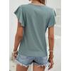 imageSHEWIN Womens Summer Tops Casual Ruffle Short Sleeve T Shirts Loose Dressy BlousesLight Green