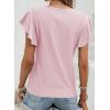 imageSHEWIN Womens Summer Tops Casual Ruffle Short Sleeve T Shirts Loose Dressy BlousesLight Pink