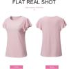 imageSHEWIN Womens Summer Tops Casual Ruffle Short Sleeve T Shirts Loose Dressy BlousesLight Pink