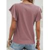 imageSHEWIN Womens Summer Tops Casual Ruffle Short Sleeve T Shirts Loose Dressy BlousesLight Purple