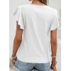 imageSHEWIN Womens Summer Tops Casual Ruffle Short Sleeve T Shirts Loose Dressy BlousesWhite