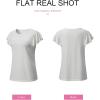 imageSHEWIN Womens Summer Tops Casual Ruffle Short Sleeve T Shirts Loose Dressy BlousesWhite