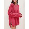 imageSHEWIN Long Sleeve Shirts For Women Crewneck Fall Shirts for Women Waffle Knit Tunic Tops1 Red