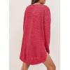 imageSHEWIN Long Sleeve Shirts For Women Crewneck Fall Shirts for Women Waffle Knit Tunic Tops1 Red