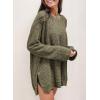 imageSHEWIN Long Sleeve Shirts For Women Crewneck Fall Shirts for Women Waffle Knit Tunic Tops2 Green