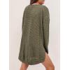 imageSHEWIN Long Sleeve Shirts For Women Crewneck Fall Shirts for Women Waffle Knit Tunic Tops2 Green