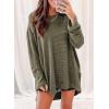 imageSHEWIN Long Sleeve Shirts For Women Crewneck Fall Shirts for Women Waffle Knit Tunic Tops2 Green