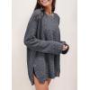 imageSHEWIN Long Sleeve Shirts For Women Crewneck Fall Shirts for Women Waffle Knit Tunic Tops3 Gray