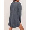 imageSHEWIN Long Sleeve Shirts For Women Crewneck Fall Shirts for Women Waffle Knit Tunic Tops3 Gray