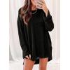imageSHEWIN Long Sleeve Shirts For Women Crewneck Fall Shirts for Women Waffle Knit Tunic Tops4 Black