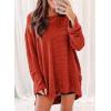 imageSHEWIN Long Sleeve Shirts For Women Crewneck Fall Shirts for Women Waffle Knit Tunic Tops9 Orange
