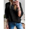 imageSHEWIN Sweaters for Women Causal 34 Length Sleeve Womens Top Oversized Tunic Sweater Spring TopsBlack