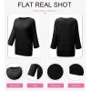 imageSHEWIN Sweaters for Women Causal 34 Length Sleeve Womens Top Oversized Tunic Sweater Spring TopsBlack