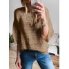 imageSHEWIN Sweaters for Women Causal 34 Length Sleeve Womens Top Oversized Tunic Sweater Spring TopsBrown