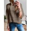 imageSHEWIN Sweaters for Women Causal 34 Length Sleeve Womens Top Oversized Tunic Sweater Spring TopsDark Brown