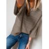 imageSHEWIN Sweaters for Women Causal 34 Length Sleeve Womens Top Oversized Tunic Sweater Spring TopsDark Brown
