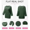 imageSHEWIN Sweaters for Women Causal 34 Length Sleeve Womens Top Oversized Tunic Sweater Spring TopsGreen
