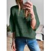 imageSHEWIN Sweaters for Women Causal 34 Length Sleeve Womens Top Oversized Tunic Sweater Spring TopsGreen