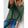 imageSHEWIN Sweaters for Women Causal 34 Length Sleeve Womens Top Oversized Tunic Sweater Spring TopsGreen